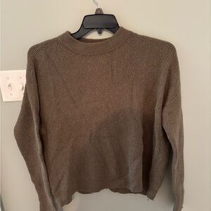Classic Olive Crew Neck Sweater